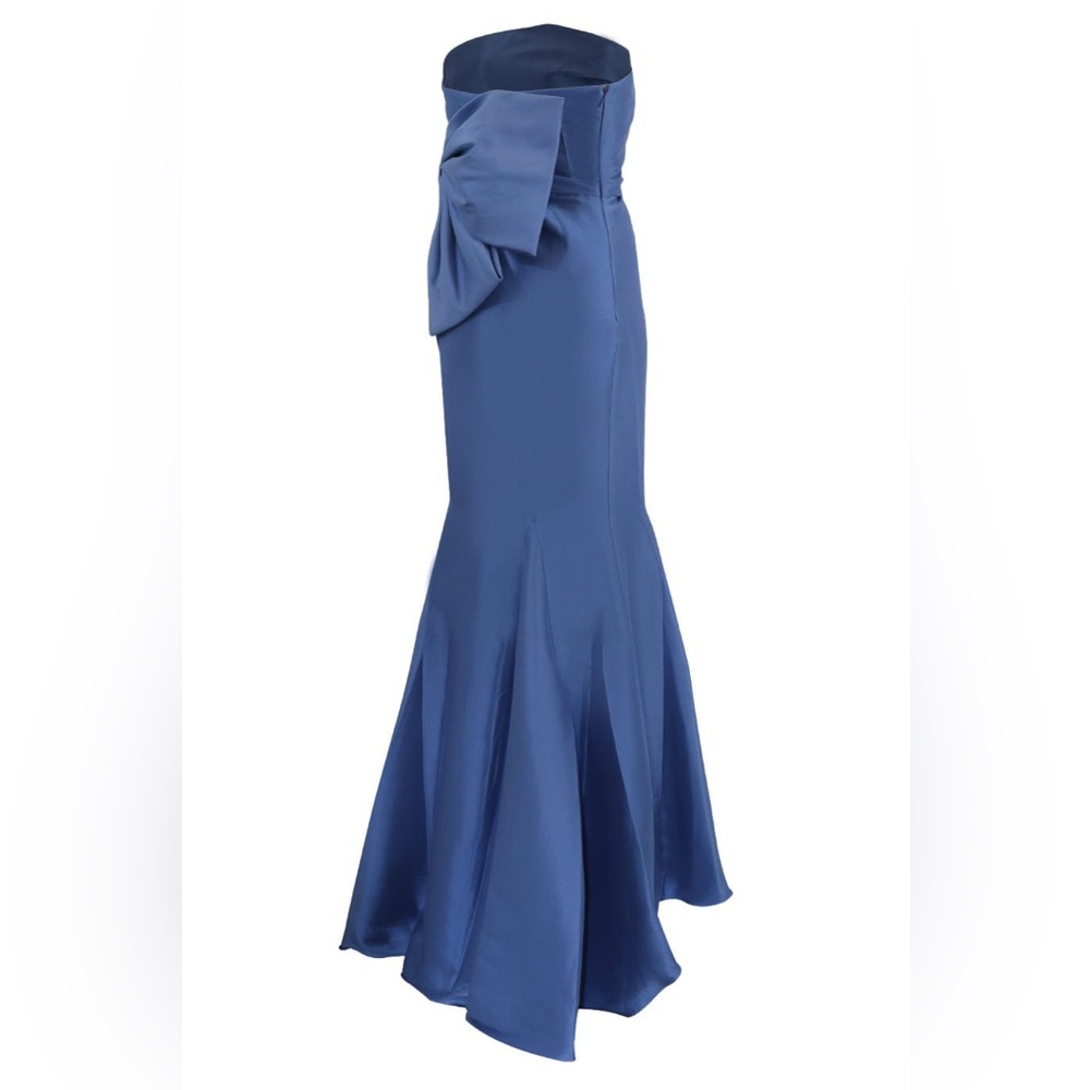 Belle by Badgley Mischka Abigail Strapless Mikado Bow  Mermaid Dress size 4 - Picture 5 of 9
